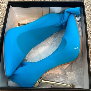 Jade Teal Blue heels